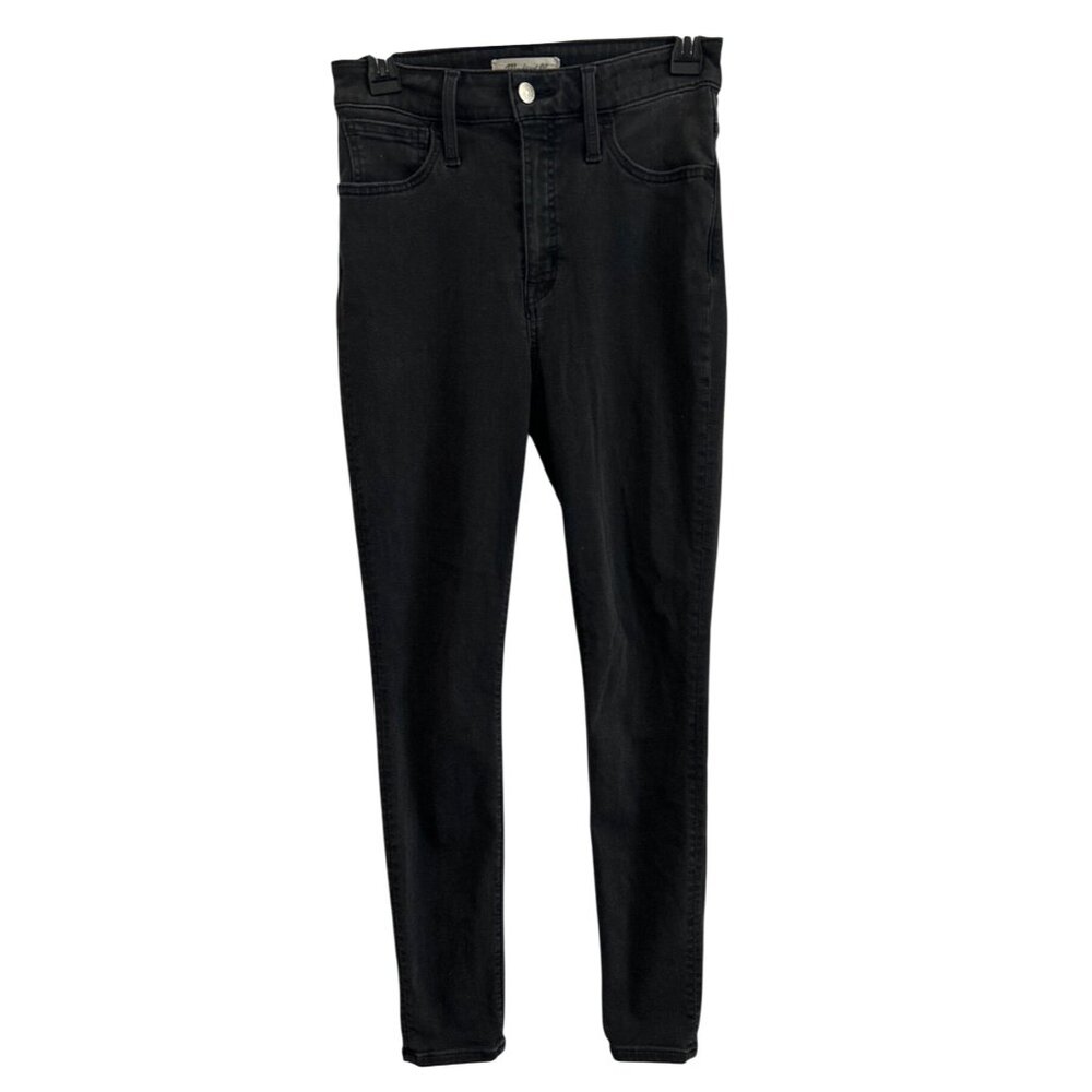Madewell Curvy Roadtripper Black Denim High-Rise Skinny Jeans Size 26 Everyday